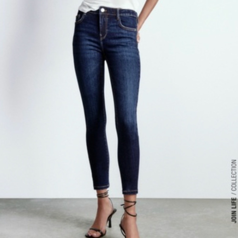 NWT Zara Z1975 Low Rise Skinny Jeans Size US 4